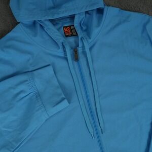 Society of One Full Zip Hoodie Mens 3XL Blue‎ Lightweight Performance Sporty DXL